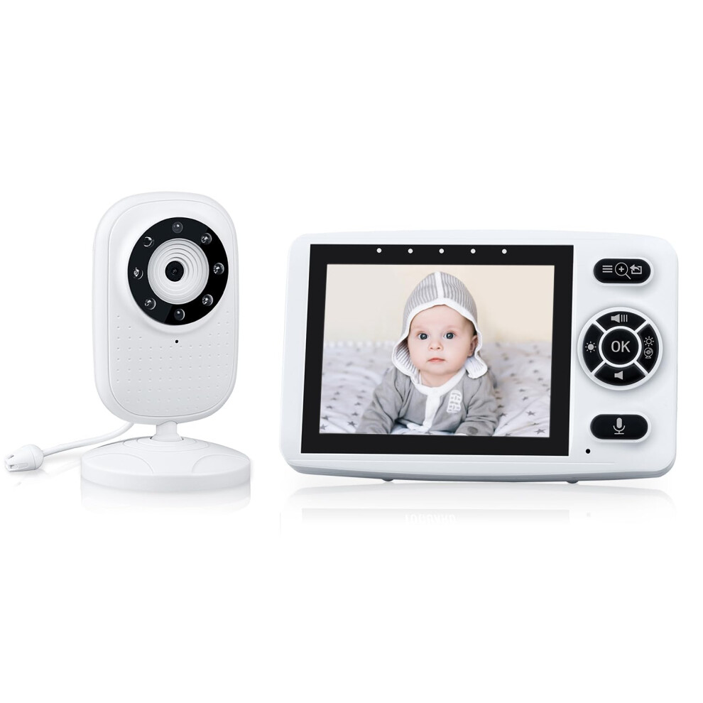 Baby Monitor No Wifi For Privacy, Video Baby Monitor With Camera And Night Vision, Vox Mode, 2-Way Audio, Temperature Alert, 3 Lullabies Camworld