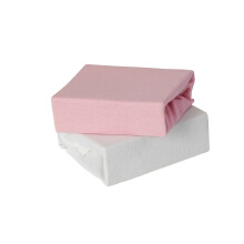 Baby Elegance Cot Bed Fitted Sheet (Pack of 2, Pink)