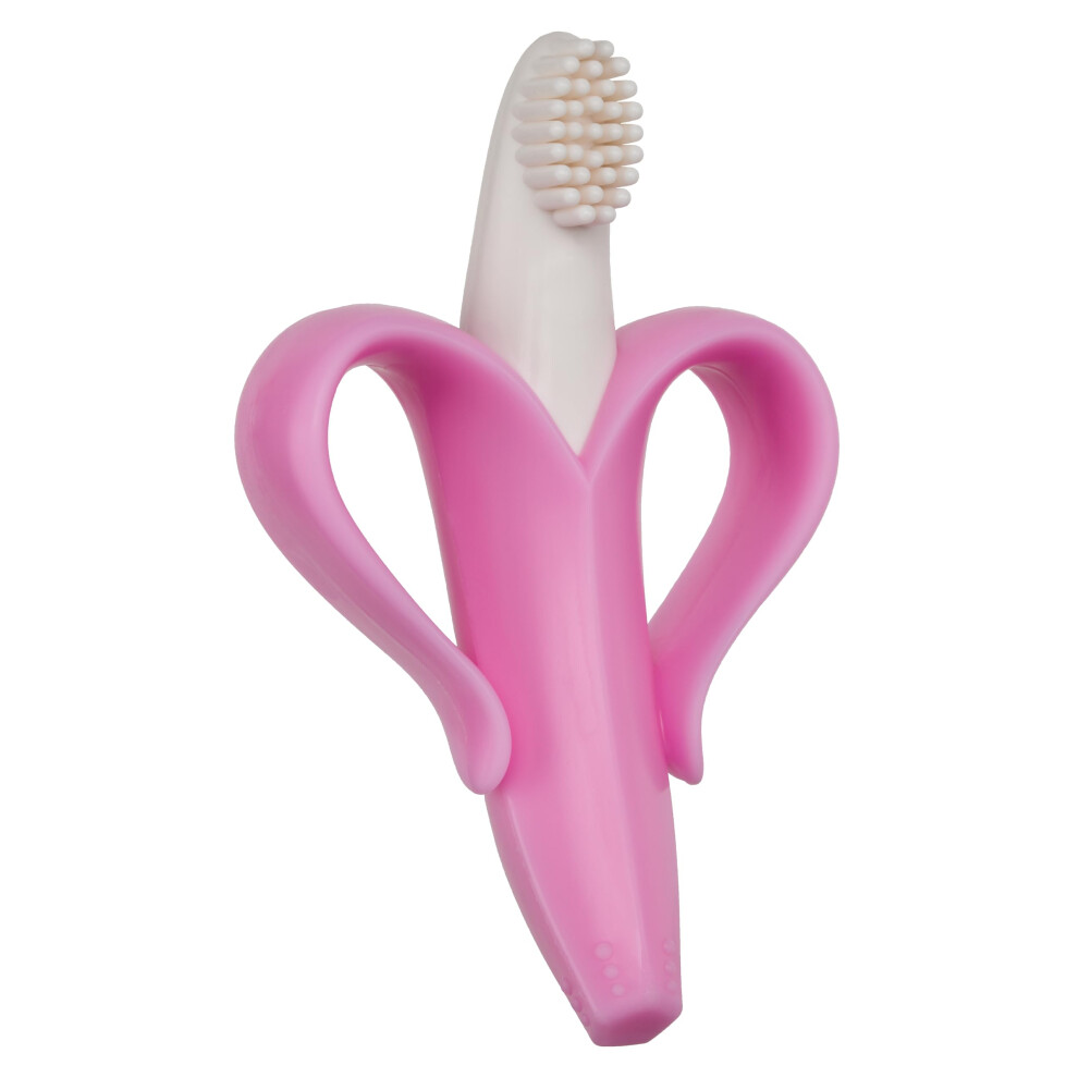 Infant Teething Toothbrush, Pink Baby Banana