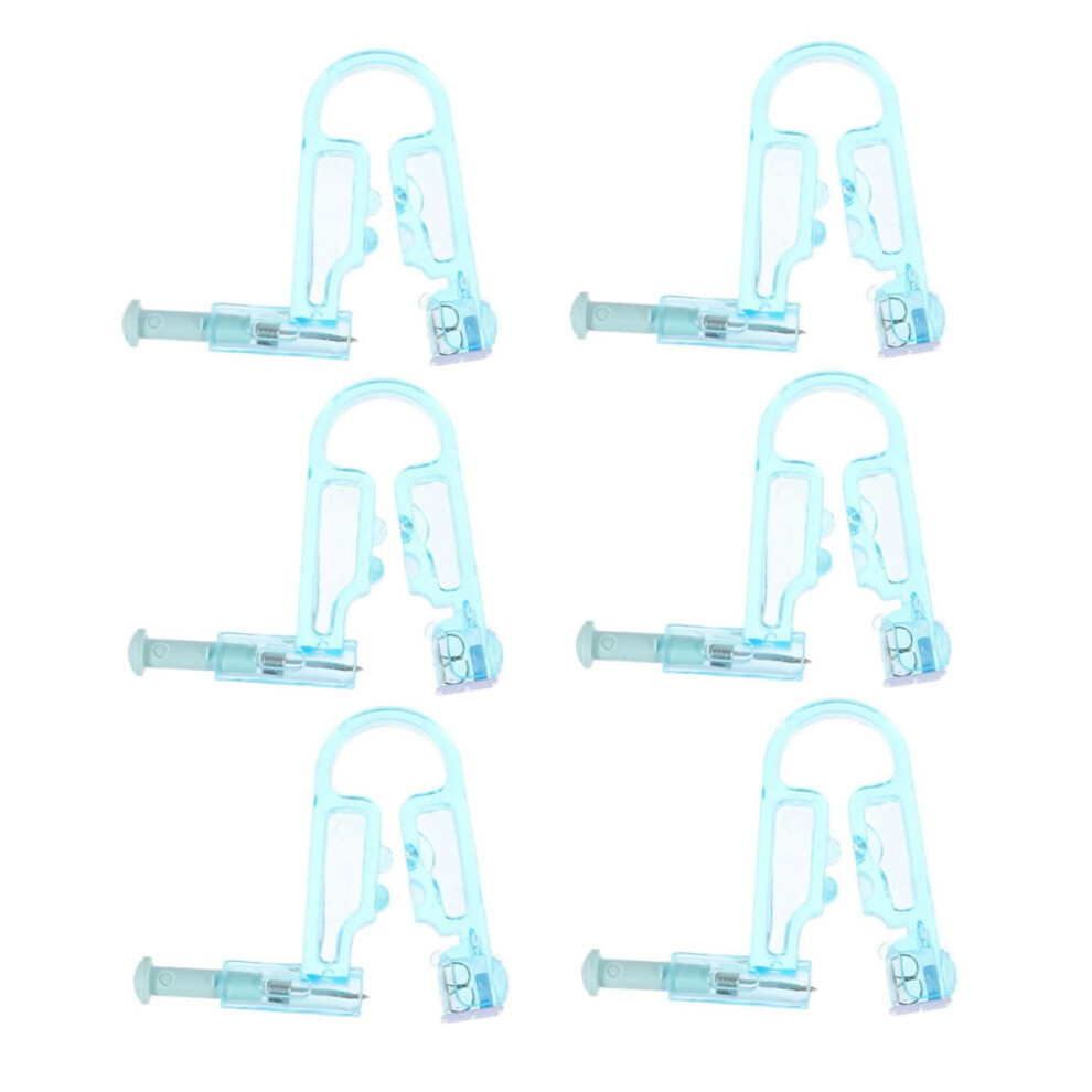 Ear Piercing Kit 6pcs Disposable SinglePress Tool for Painless Home or Salon Use with Studs