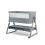 Mamas & Papas Mamas & Papas Lua Bedside Crib, Removable Bassinet, Drop-down Sides, includes Mattress, 0-6 Months, Grey 1