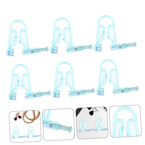 Ear Piercing Kit 6pcs Disposable SinglePress Tool for Painless Home or Salon Use with Studs 2