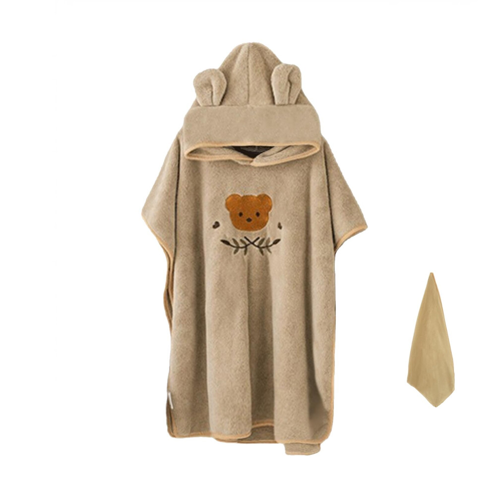 Hooded Baby Poncho Bath Towel, Soft & Super Absorbent, Baby Cute Pattern Bath Towel For 0-3 Years Newborn, Robe Beach Swimming Hooded Poncho Hagot