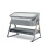 Mamas & Papas Mamas & Papas Lua Bedside Crib, Removable Bassinet, Drop-down Sides, includes Mattress, 0-6 Months, Grey 2