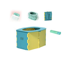 1 Pcs Portable Travel Potty - Collapsible Potty Seat with Travel Bag & Cleaning Bags, Foldable Training Toilet for Indoor/Outdoor