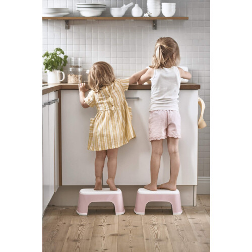 BABYBJÖRN BabyBjörn Step Stool, Powder pink/White 2
