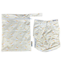 Alimos Swim Nappy and Waterproof Bag Washable Reusable for Happy Baby (0-3 Years) UK Brand (Duck)