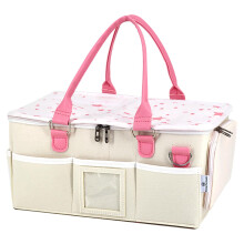 HOME FOR EACH - Diaper Caddy Organizer With Lid, Travel Essential for Newborns, Car Caddy, Shower Gifts for Girls and Boys, Baby Bag and Stuff