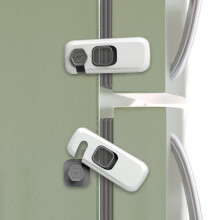 Moonybaby 5 Pack Childproof Refrigerator Lock, Fridge Lock, Cupboard Locks for Children, Ergonomically Designed, Enhanced Durability, Grey