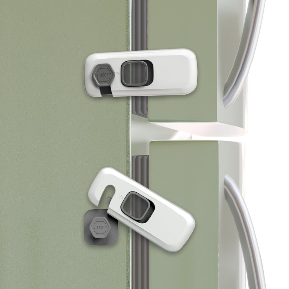 5 Pack Childproof Refrigerator Lock, Fridge Lock, Cupboard Locks For Children, Ergonomically Designed, Enhanced Durability, Grey Moonybaby