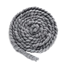 Matissa Newborn Baby photography props Braided Rope Basket Filler Photography Background Rug Blanket (Light Grey)