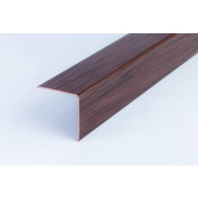 WOOD EFFECT PLASTIC PVC CORNER 90 DEGREE ANGLE TRIM 2.5 METERS VARIOUS SIZES Cezar by TMW Profiles (10mm x 10mm x 2.5M, Venge)
