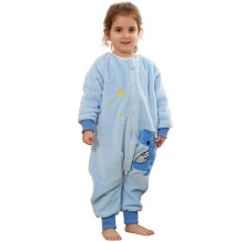 COOKY.D Unisex Baby Boys Girls Flannel Long Sleeve Sleeping Bags with Legs Toddler Triple Zipper Cartoon Wearable Blanket,Dinosaur 3-4 Years