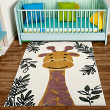 La Maison 100% Cotton Kids Play Mat, Tufted Soft Smooth Anti-Slip Toddlers Nursery Rug, Indoor Room Floor Carpet Decor (Giraffe)