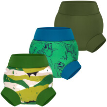 BIG ELEPHANT Reusable Baby Swim Diapers – Adjustable, Easy-Wash Swimming Diaper 3pcs – Soft, Breathable, Waterproof Swim Wear for Boys, 3T