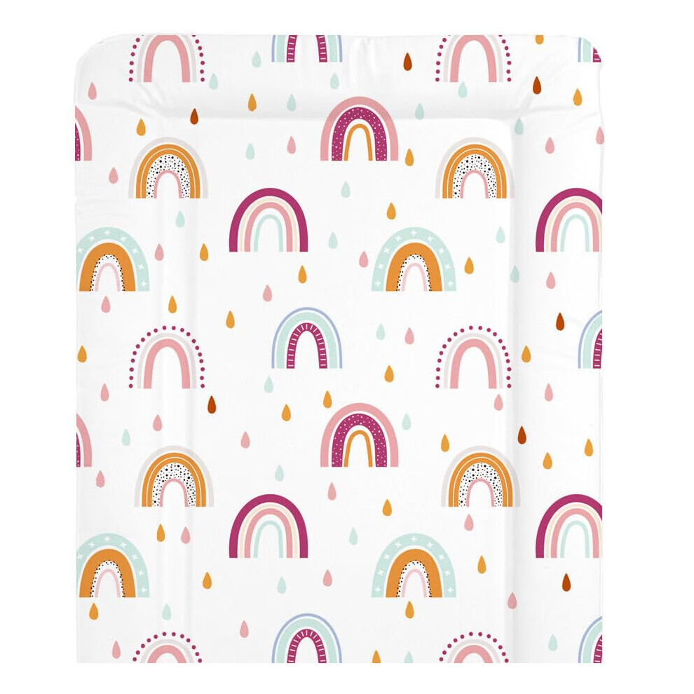 Sunnybabies Baby Changing Mat, Waterproof, Multiple Nursery Designs, Unisex Patterns (Rainbow Rain)