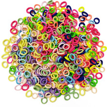 500pcs Toddler Mini Hair Bands, ZODKSNO 2cm Mixed Colors Baby Hair Ties Elastic Ponytail Holders for Toddlers Girls Kids (Style A)
