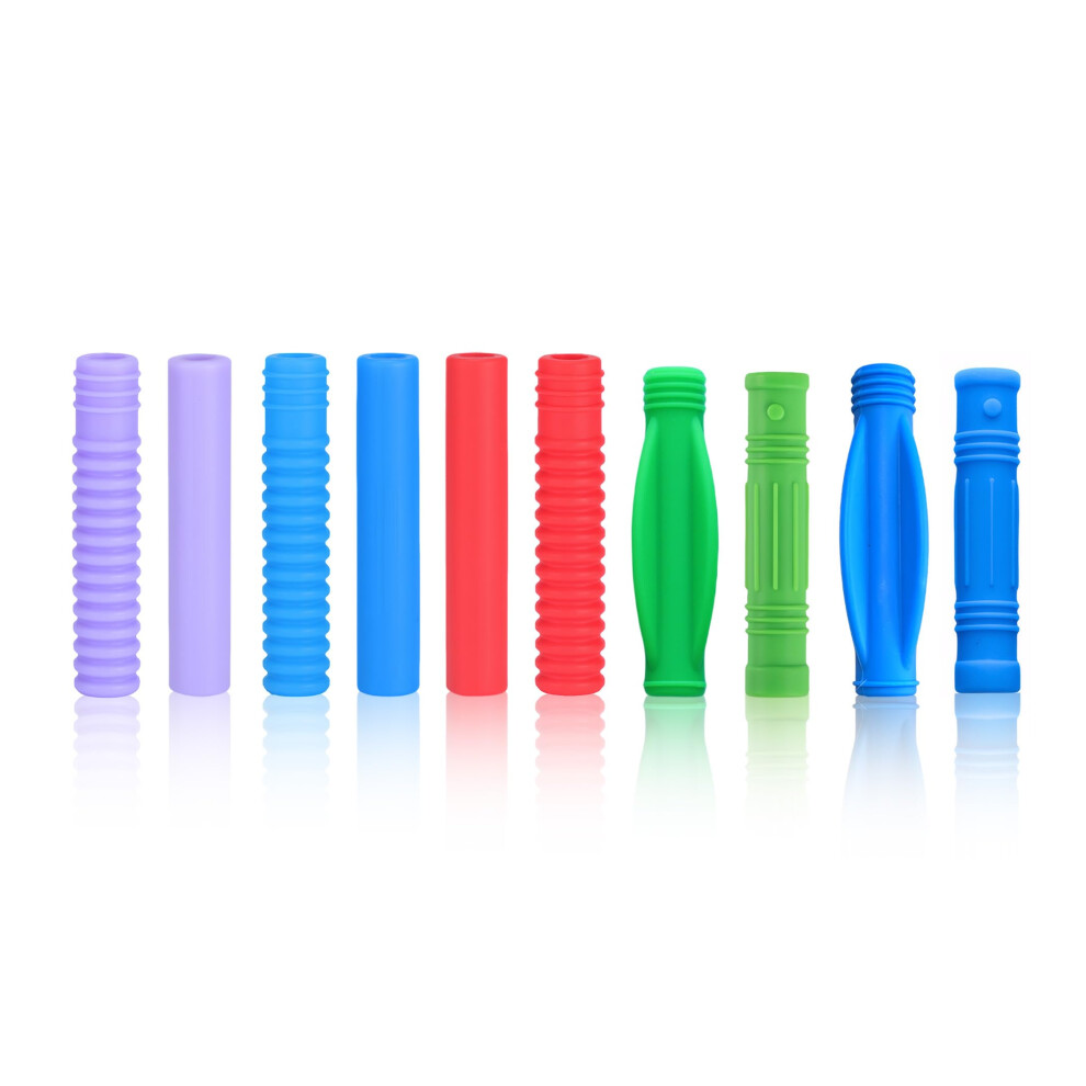 10 Pcs Silicone Pen Topper Sensory Chew Pencil Toppers Ruiomii