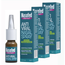 Nasofed Anti Viral Nasal Spray. Helps Protect from Viruses, Colds & Flu. 4 Hours Protection with Each Application. Steroid Free. 3 x 10 ml