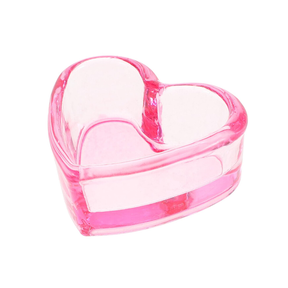 Heart Shaped Glass Nail Dappen Dish Set with SpillResistant Base for Acrylic Manicure