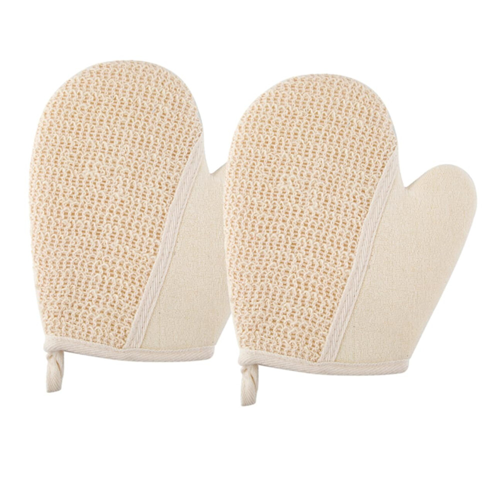 2pcs Exfoliating Bath Mitt for Adults Dead Skin Removal Back Reach Soft Reusable Body Scrubber