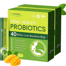 Oral Probiotics for Bad Breath Treatment, Gum Health probiotic and prebiotics, Oral Health Probiotics for Women and Men, Fresh Breath and Gut Health