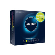 MY.SIZE Classic Premium Condoms Size 2 I 49 mm Width I 36 Pieces Bulk Pack I True to Touch Gossamer I Thin 0.07 mm Wall Thickness I Vegan