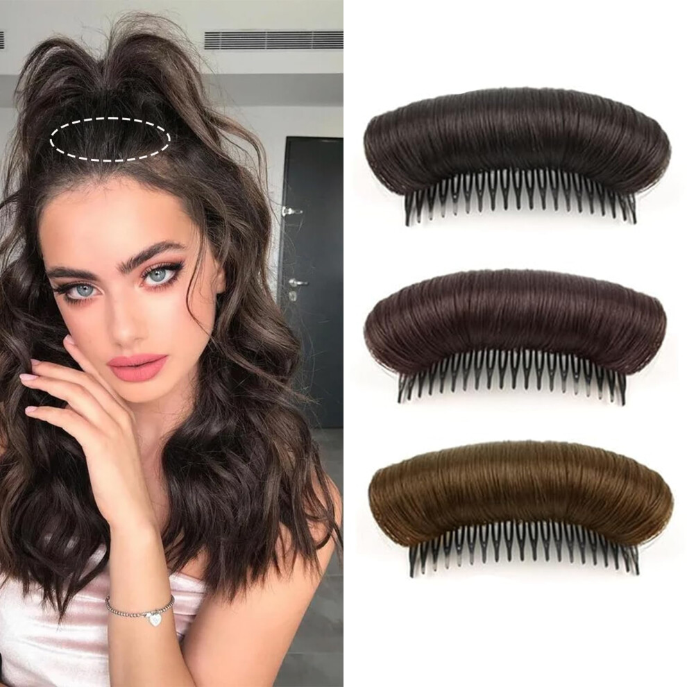 Unisex Hair Bun Maker Set With Invisible Volume Inserts, Fluffy Pads For Instant Lift And Styling