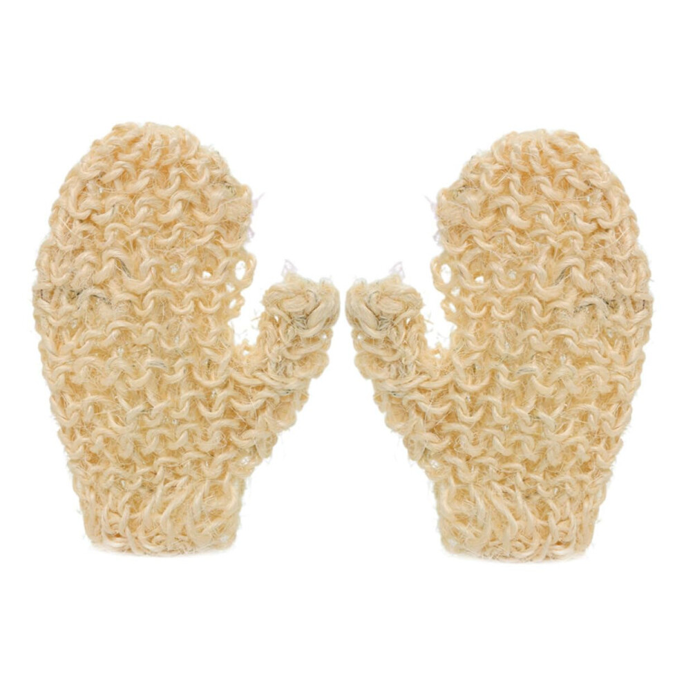 Exfoliating Gloves Natural Sisal Bath Mitt for Dead Skin Removal Gentle Scrub Reusable Spa Use