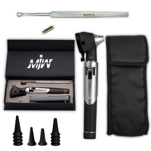 Fiber Optic Mini Otoscope Ear Healthy Tool for Home use with Extra Replaceable LED Light