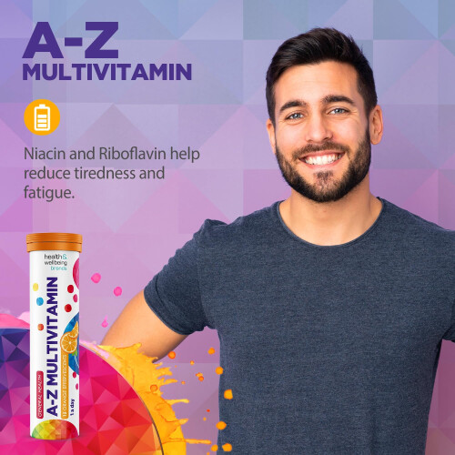 A-Z Multivitamin Orange Flavour Effervescent Tablets - High Strength Tablets for a Healthy Immune System 1