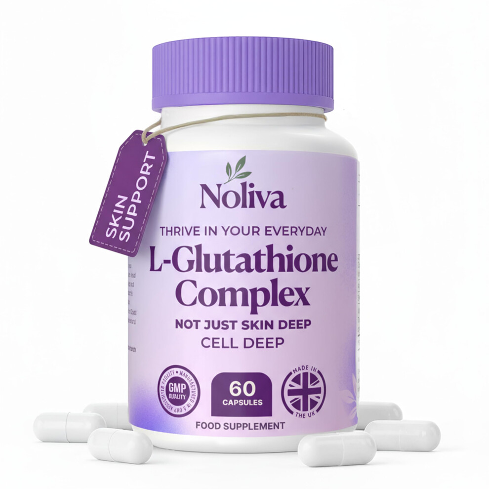 Noliva High Strength L-Glutathione Skin Whitening Capsules | Brighten Skin Tone & Support Detox | Antioxidant Supplement Blend With Nac, Vitamin C, A