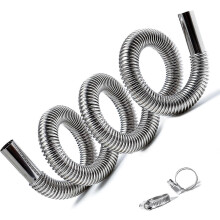 Mangueira de escape em aço inoxidável de 200cm Diesel de 25mm com 2 grampos