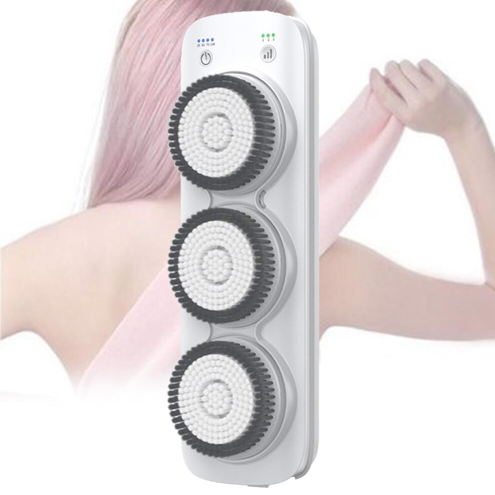 Electric Back Scrubber with 360 Rotation IPX7 Waterproof Rechargeable Shower Back Brush
