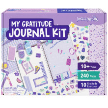 jackinthebox Gratitude Journal Kit for Girls Ages 8-12, 242 pcs, Scrapbooking Journaling Set for Teen & Tween Girls,10 Fun Gratitude Exercises, Journ