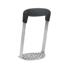 Stainless Steel Potato Masher with Ergonomic NonSlip Grip, Heavy Duty Vegetable Press for Home Cooking