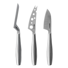 BOSKA Cheese Knife Set Copenhagen - Cheese Knife - Cheese Knives for All Types of Cheese - 3 Pieces for Soft, semi-Soft and Hard Cheeses