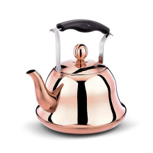 Electric Kettle with Whistle Alert Fast Boiling Stovetop Tea Kettle 1L Pink Induction Compatible