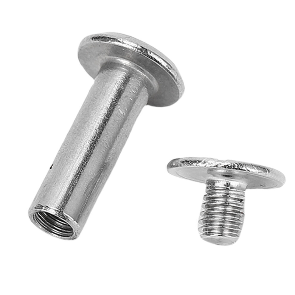 50 Pairs Stainless Steel M3.5 Rivet And Screw Set For Leather Crafts 4.5X14x9mm 4681383182147