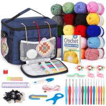 Reessy Crochet Kit, 105Pcs Crochet Kits for Beginners Adults Includes 2025g Yarn Crochet Hooks Instructions and Crochet Accessories, Beginners Croch