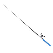 Mini Portable Telescopic Fiberglass Fishing Rod Reel Combo - Blue, 95cm