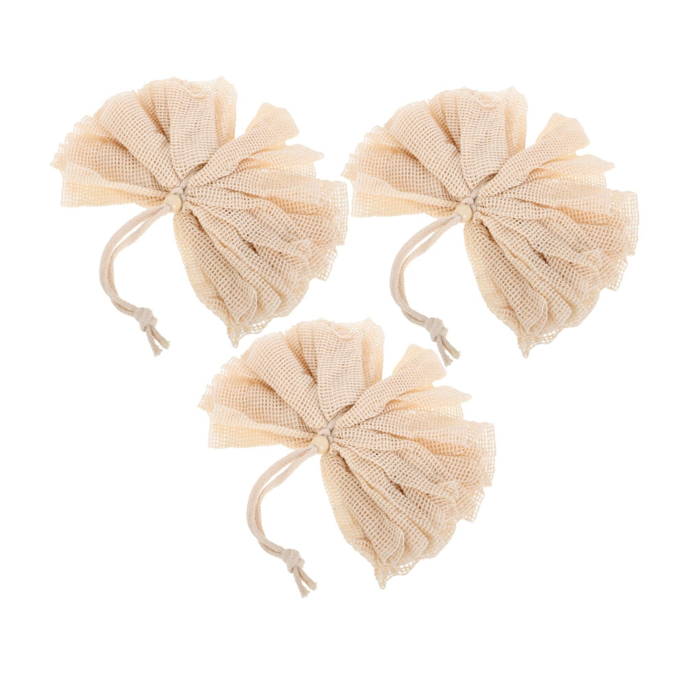 3pcs Natural Sisal Bath Sponge Body Scrubber Exfoliating Washcloth for All Skin Types