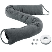 Hongbaite 1-Pack 91 x 8 cm Heavy Under Door Draught Excluder Cushion Draft Wind Stopper for Doors Window with Hanging Loops - Gray