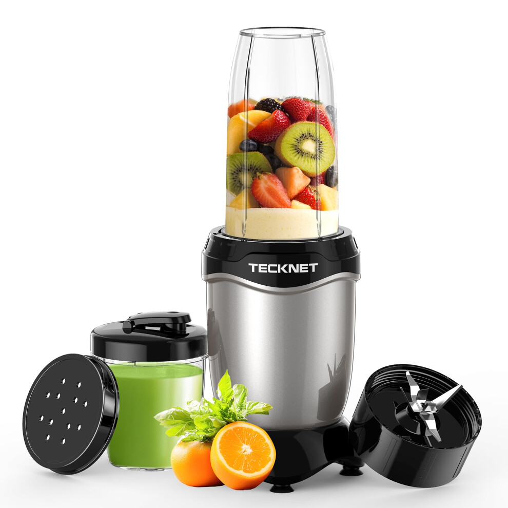 Photos - Other Decoration TECKNET Personal Blender Smoothie Maker Powerful 600W - 25,000 RPM Extractor Blends Fruits, Vegetables, Nuts, Ice for Smooth