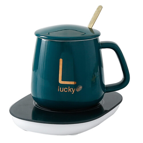 Smart Coffee Mug Warmer with Constant Temperature Heating, Auto Shut Off, Gift Box, Green