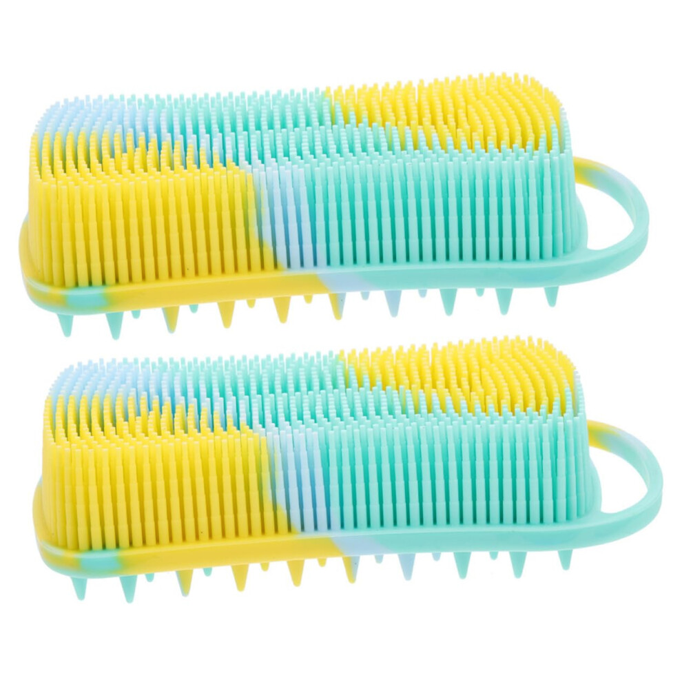 2pcs Silicone Scalp Massager Brush DualSided Hair Care Tool for Gentle Exfoliation and Hair Growth