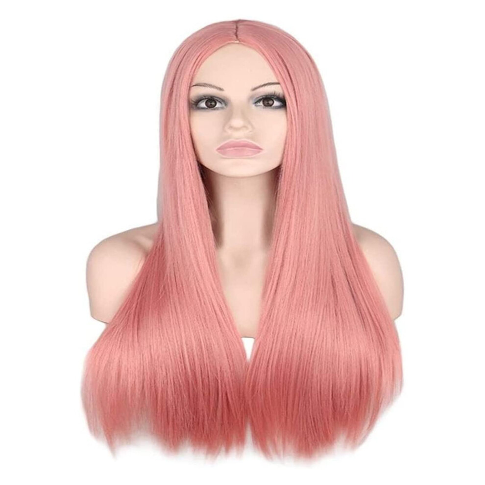 Unisex Wigs For Women Long Wavy Blonde Wig With Bangs Natural Handwoven Hairline Lightweight Synthetic