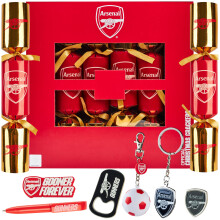 Get Trend Arsenal Pop Luxury Christmas Crackers, Pack of 6 Deluxe Football Xmas Crackers, Collectible Arsenal Gifts, Fun Novelty Christmas Party Gift