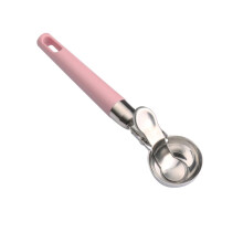 Stainless Steel Ice Cream Scoop and Melon Baller Spoon with Ergonomic Grip, Pink MultiFunction Tool