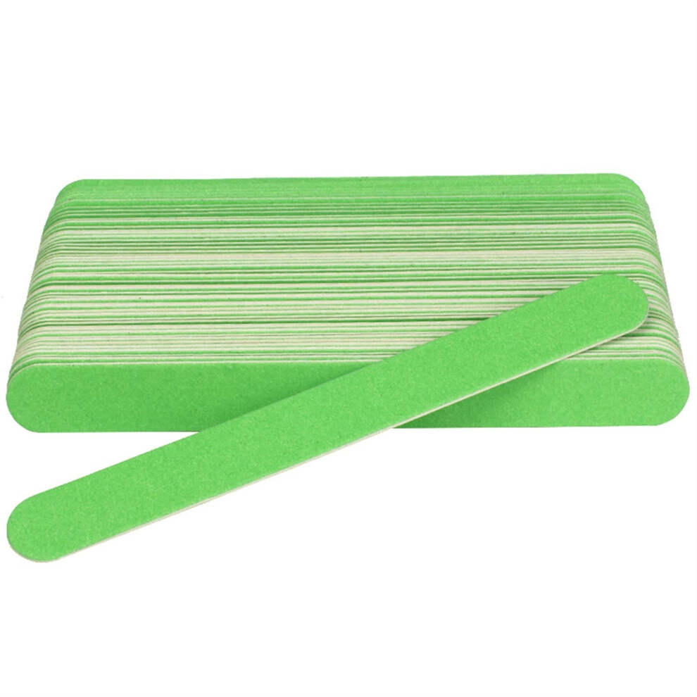 Professional DoubleSided Nail File and Buffer, 100pcs Wooden Emery Boards for Acrylic and Natural Nails